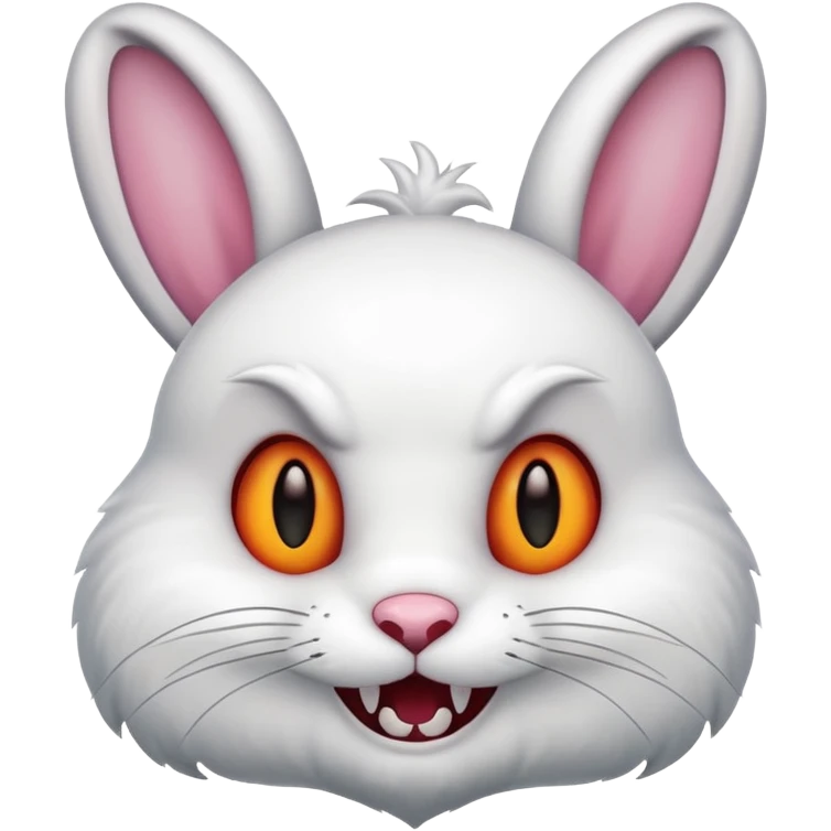 A bunny with a evil smile emoji
