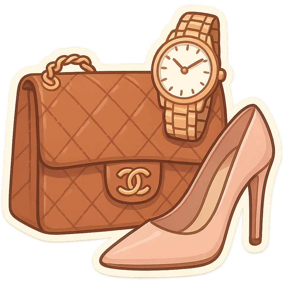 Women’s luxury Handbags, women’s watches and women’s shoes  emoji