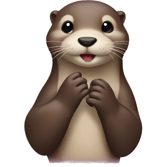 otter making hand heart emoji