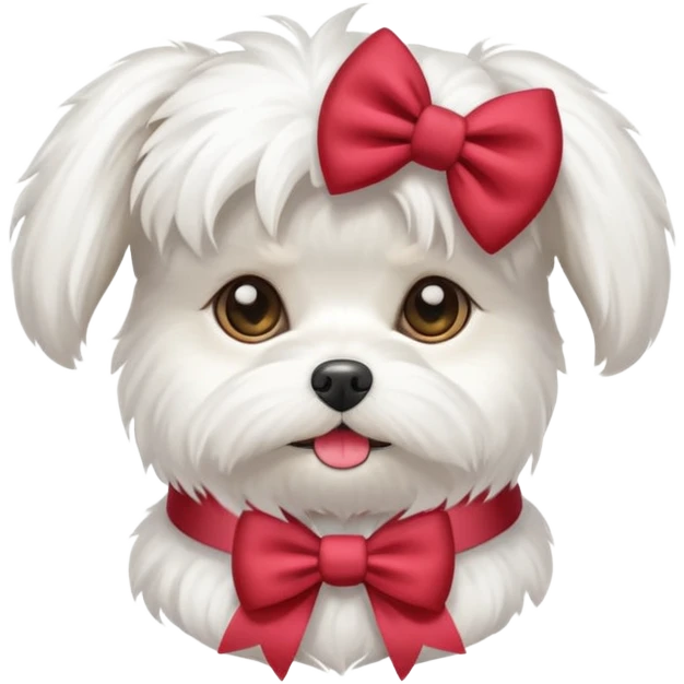maltase dog in bow emoji