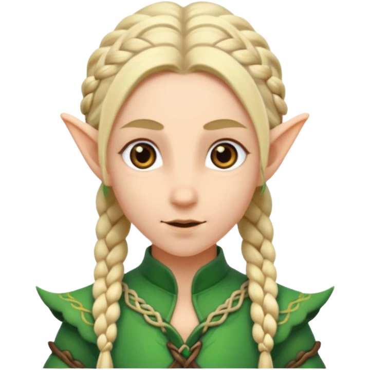 elves with braided hair emoji