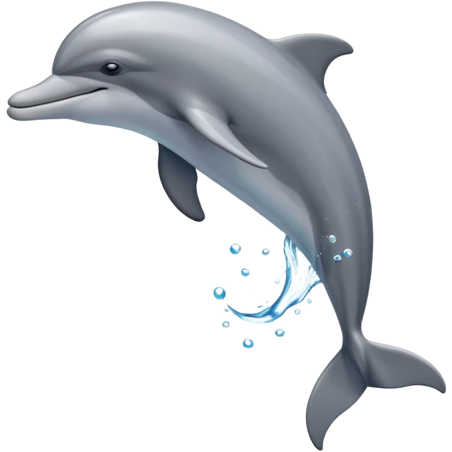 Dolphin swimming while dancing  emoji