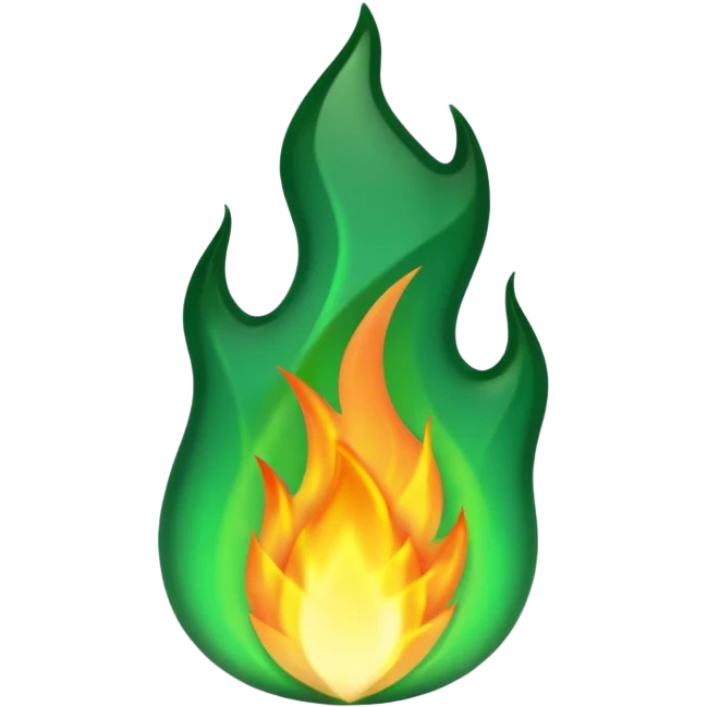 animated green flame emoji emoji