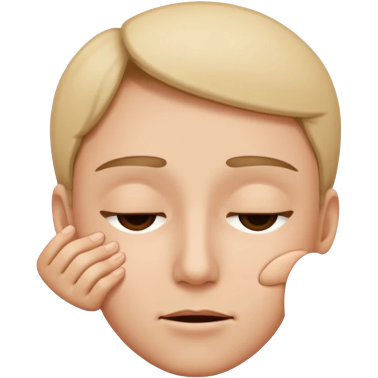 face with eyes closed and two fingers parallel  emoji