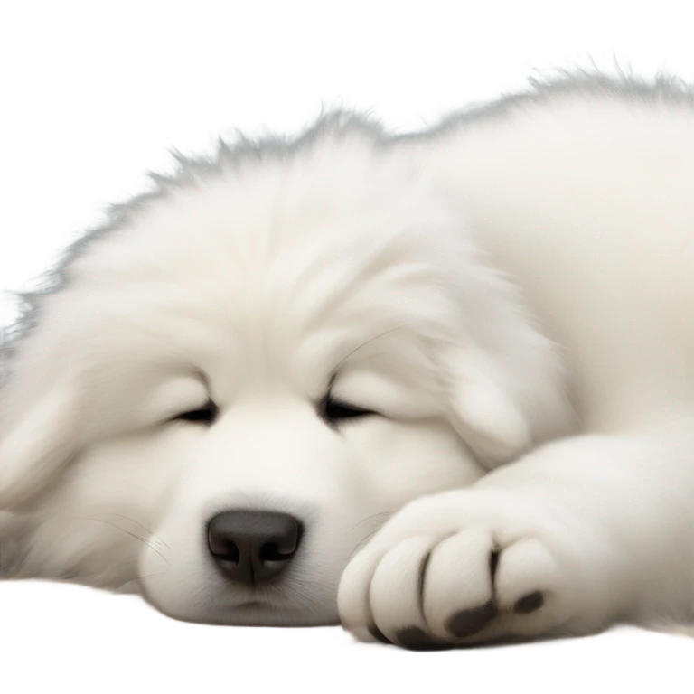 Great Pyrenees puppy laying on back emoji