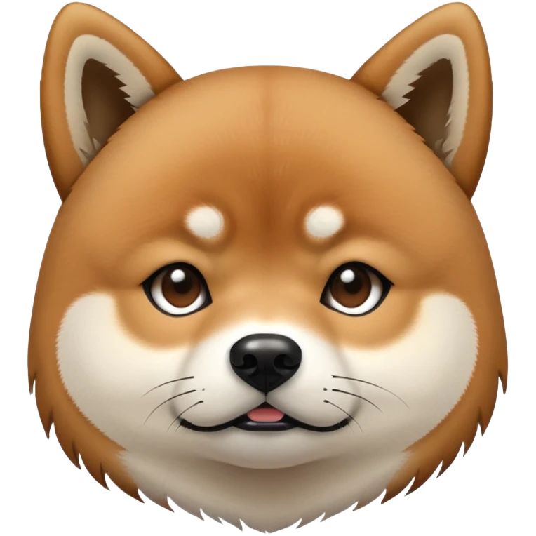Emoji of a Shiba inu's Face with emo hair emoji