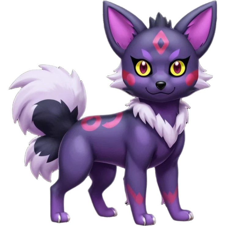 Poochyena-Zorua-Umbreon-fusion (full body) emoji