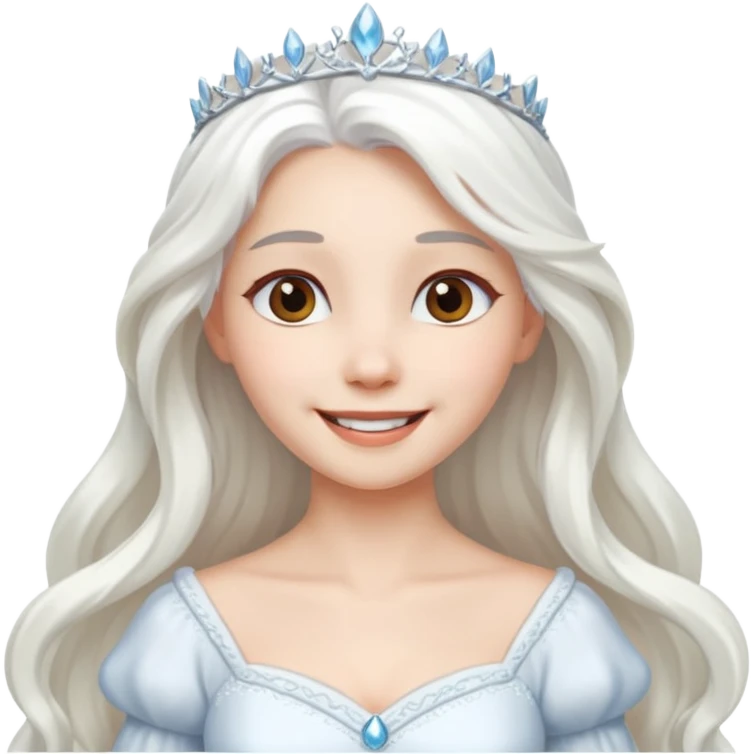 a smiling snow princess emoji