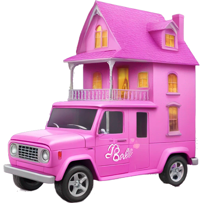 Barbie’s haunted dream house and food jeep emoji