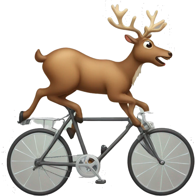 Reindeer riding a bike  emoji