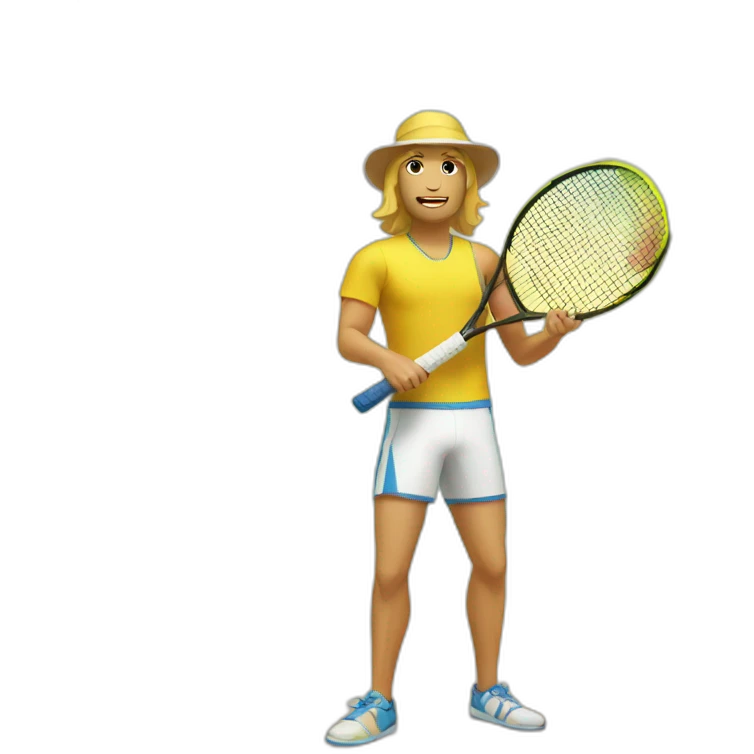 Beach tennis emoji