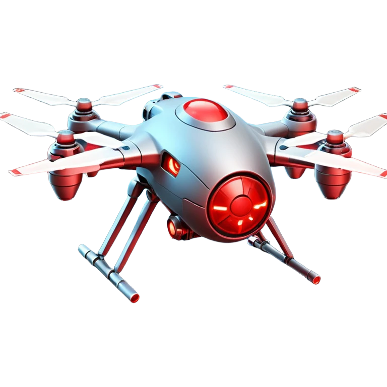 flying orb shaped futuristic targeting drone acquires target and paints with laser. sci-fi war emoji
