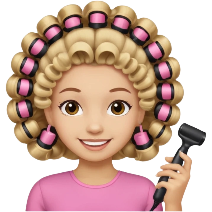 A girl that is getting hair done emoji