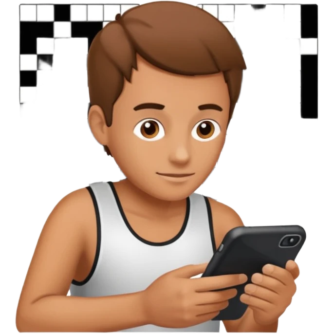 Crossword on smartphone emoji