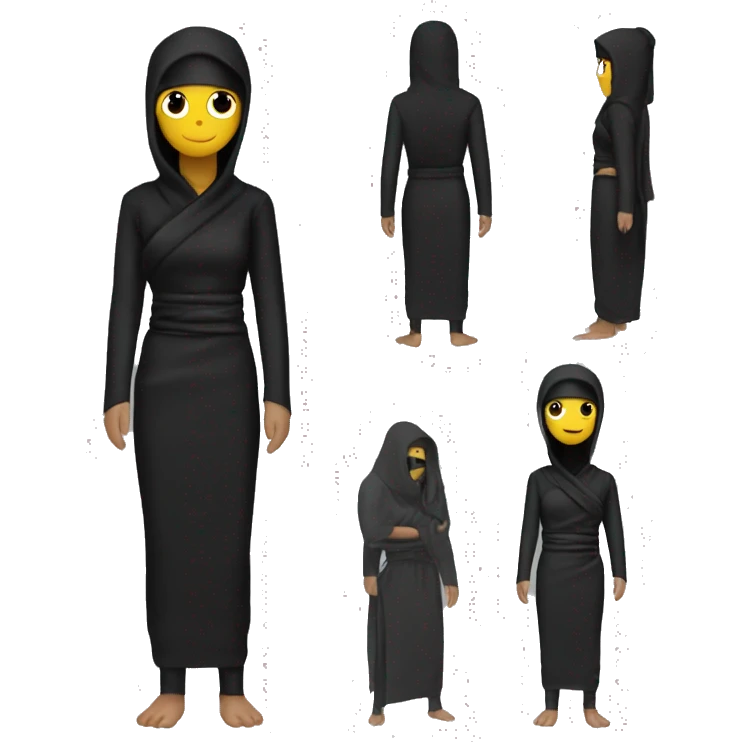 Ninja vestido de negro  emoji
