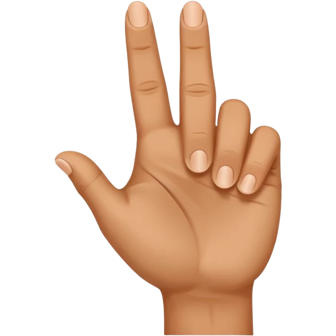 Hand pn which 3rd and ring finger pointing outward and 2nd and 5th and thumb finger pointing upward emoji