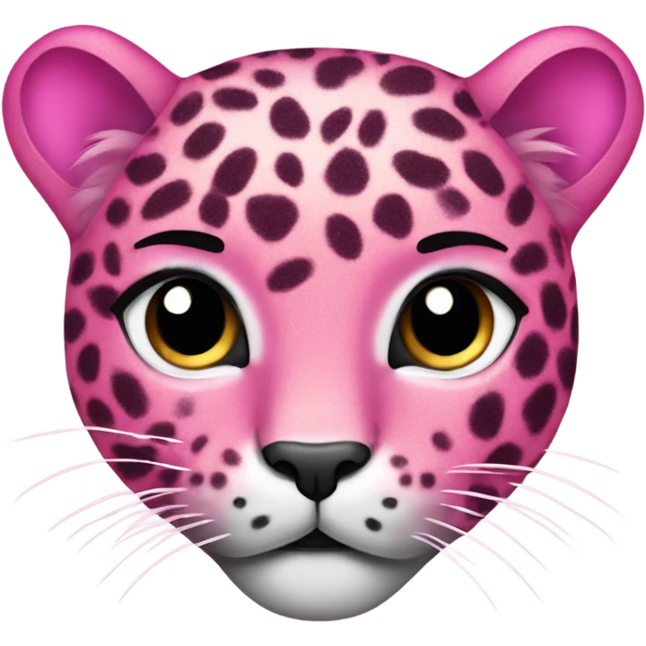 Pink ombre leopard with glitter  emoji