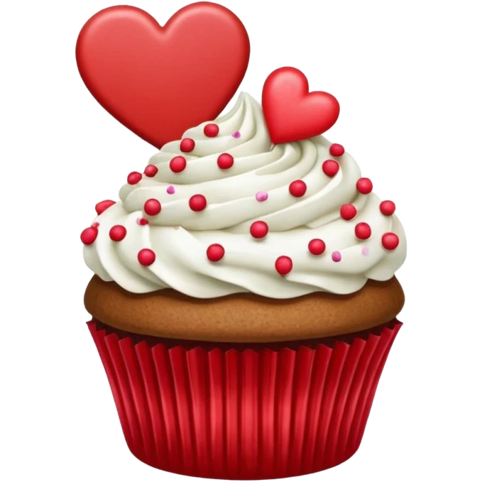 heart with a paw print and a cupcake emoji