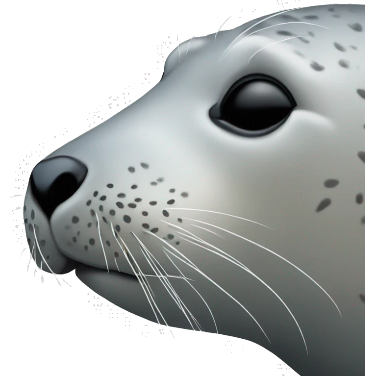 gray seal with a kiss emoji