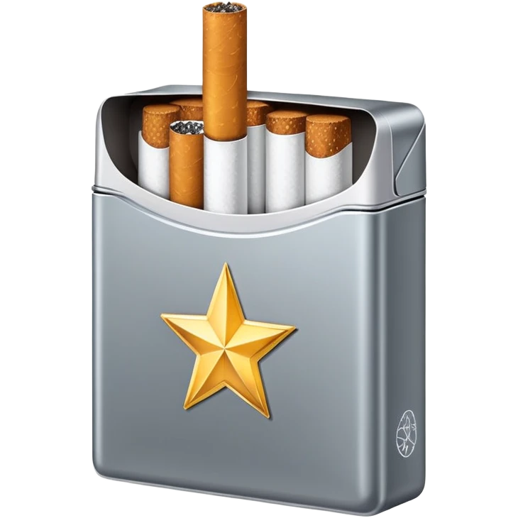 7 stars grey shining cigaret pack emoji