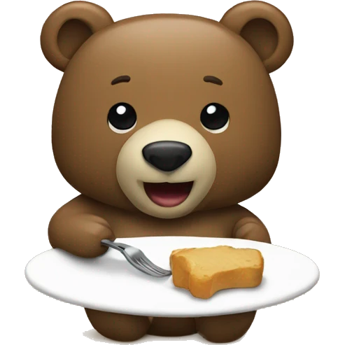 Bear eating  emoji