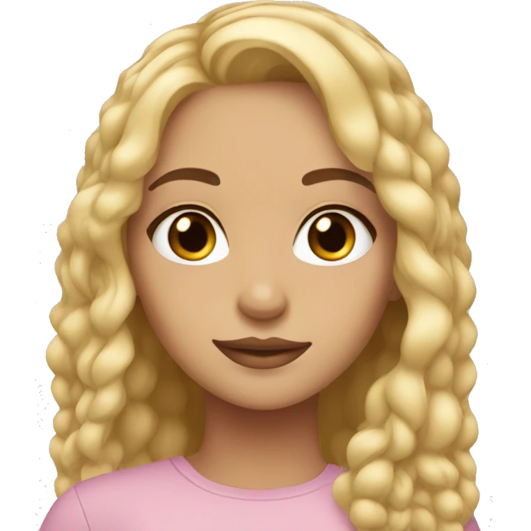blonde  girl  brown eyes and brow girl emoji