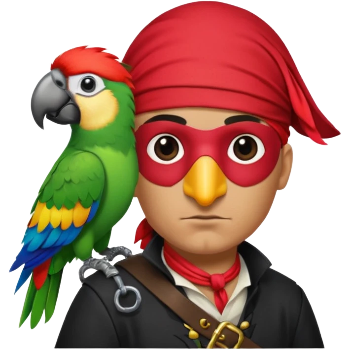 pirate and parrot emoji