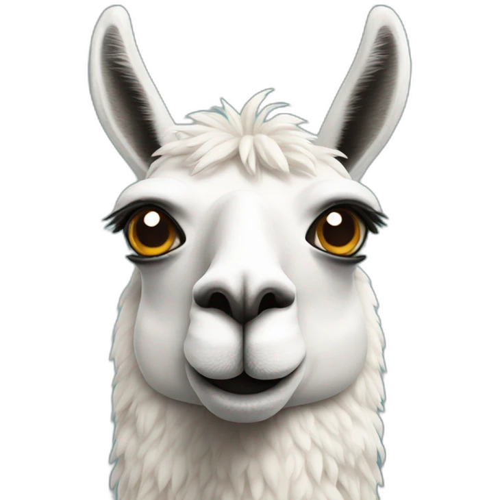 Llama with one eye emoji