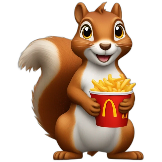 squirrel at mcdonald’s emoji