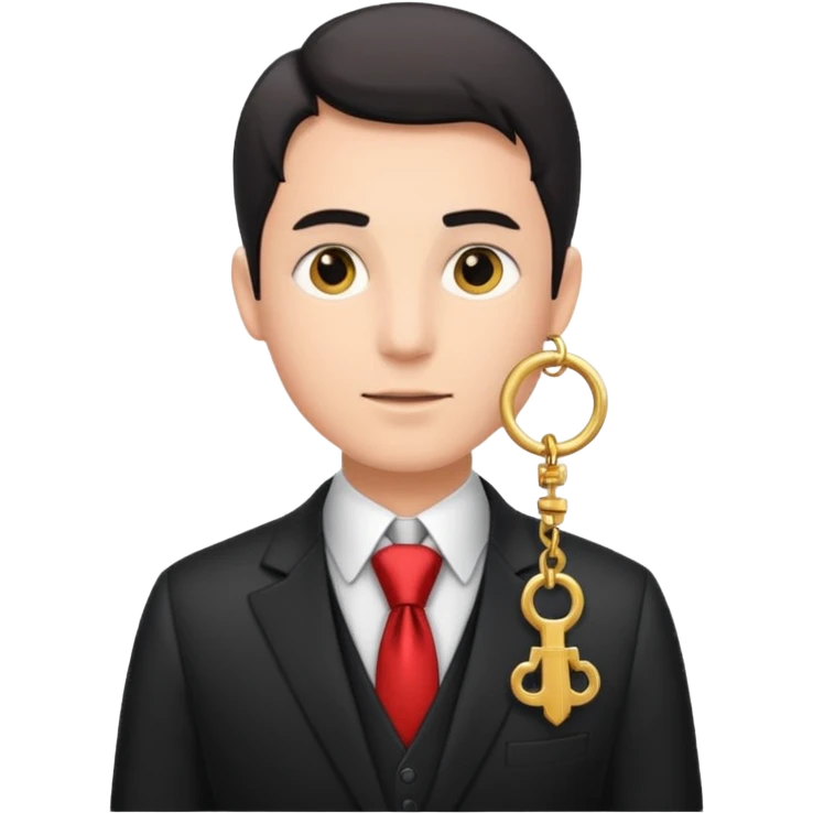 Official with Clusters of Keys Around Their Necks emoji