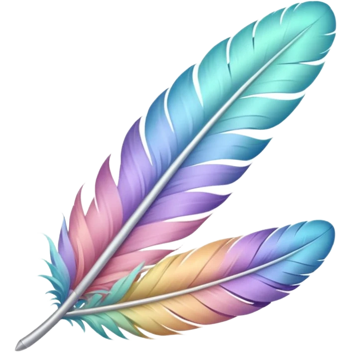 Pastel feather  emoji