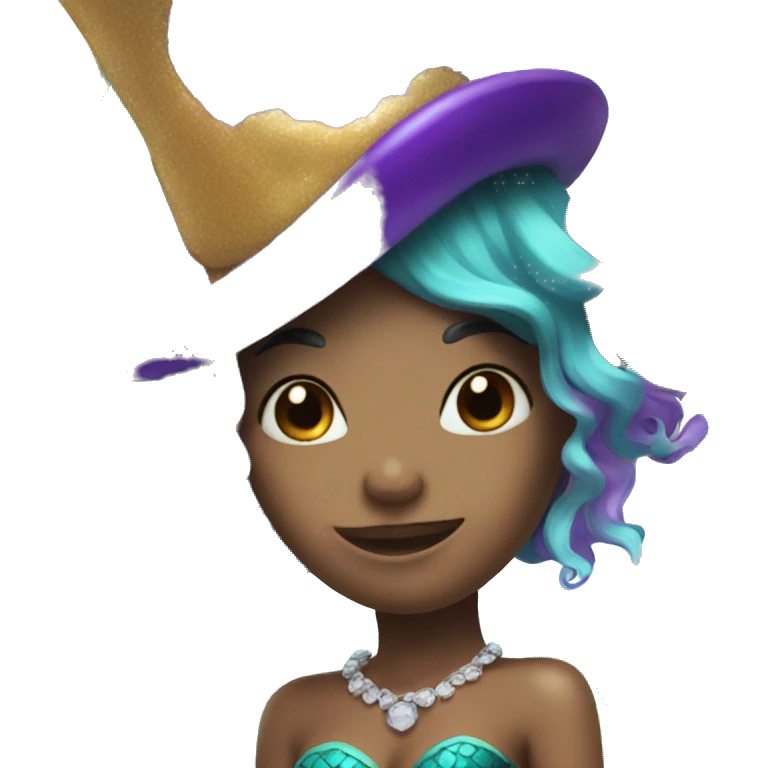 Mermaid with a top hat  emoji