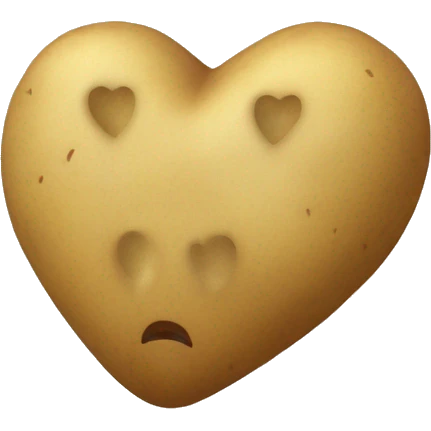 beige heart with potatoes emoji