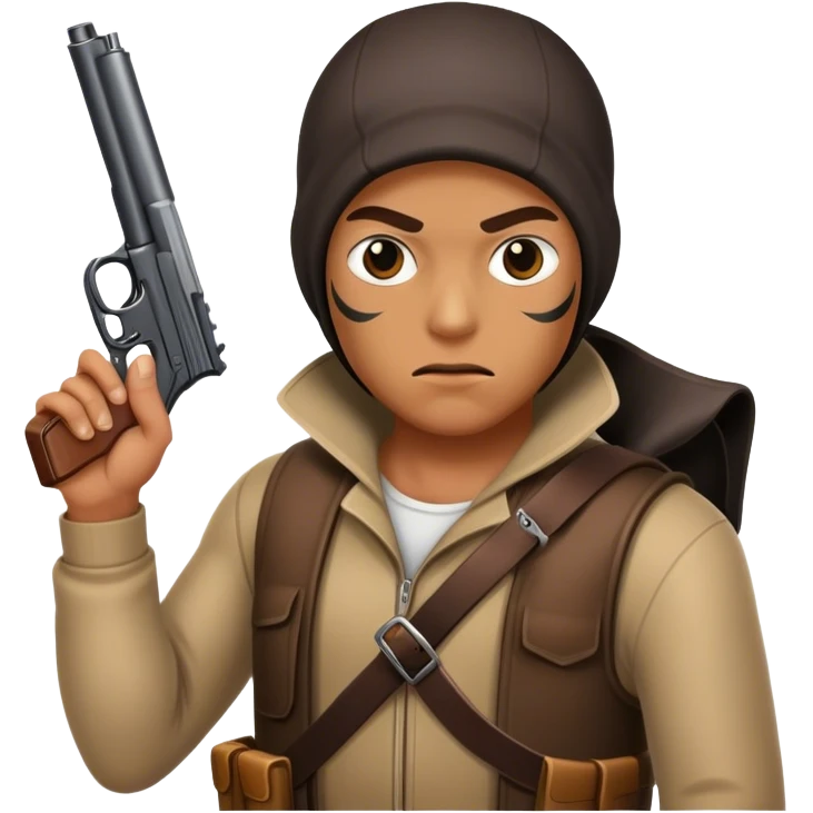 Robber with a gun emoji
