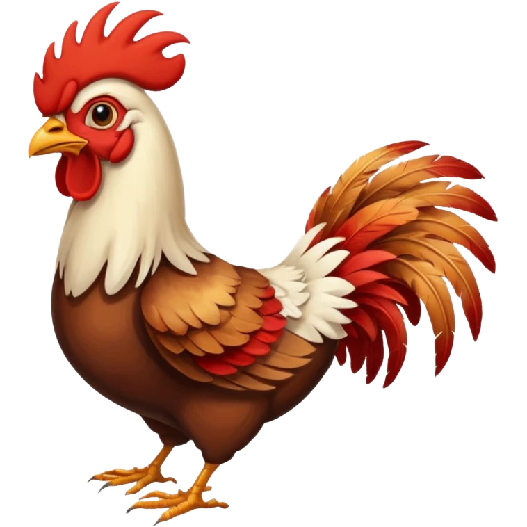 rooster flying glider emoji