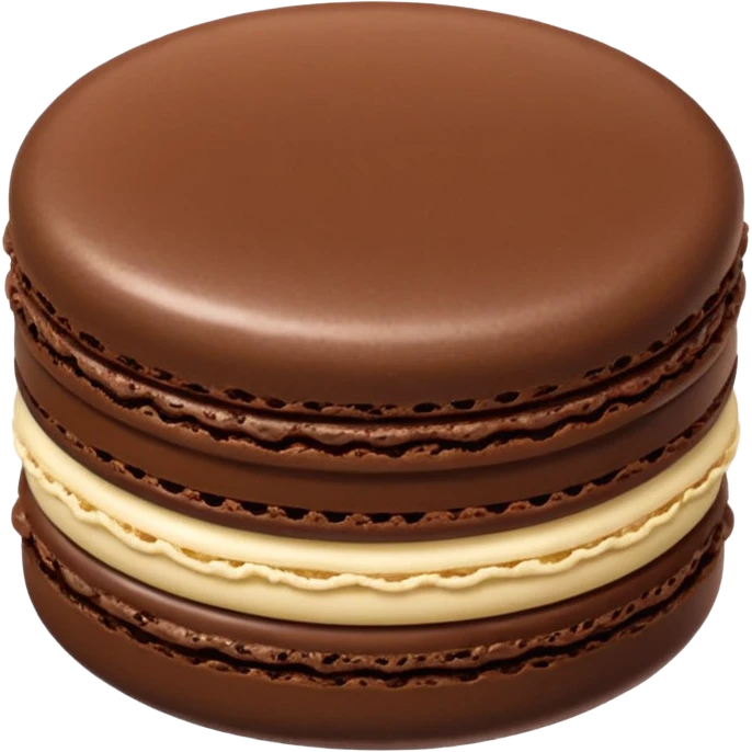 Chocolate macaron emoji