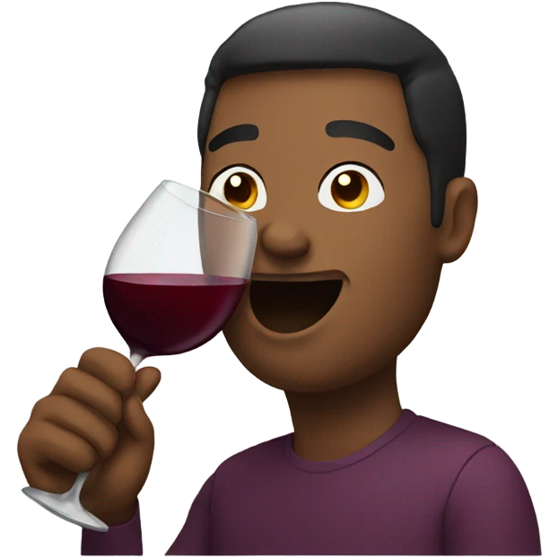 person drinking wine emoji