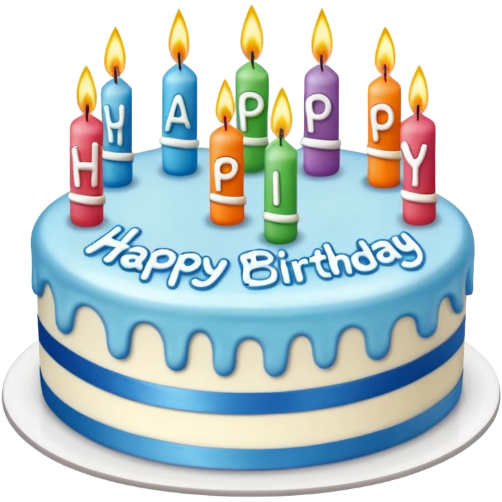 Cake that says happy birthday Chris emoji