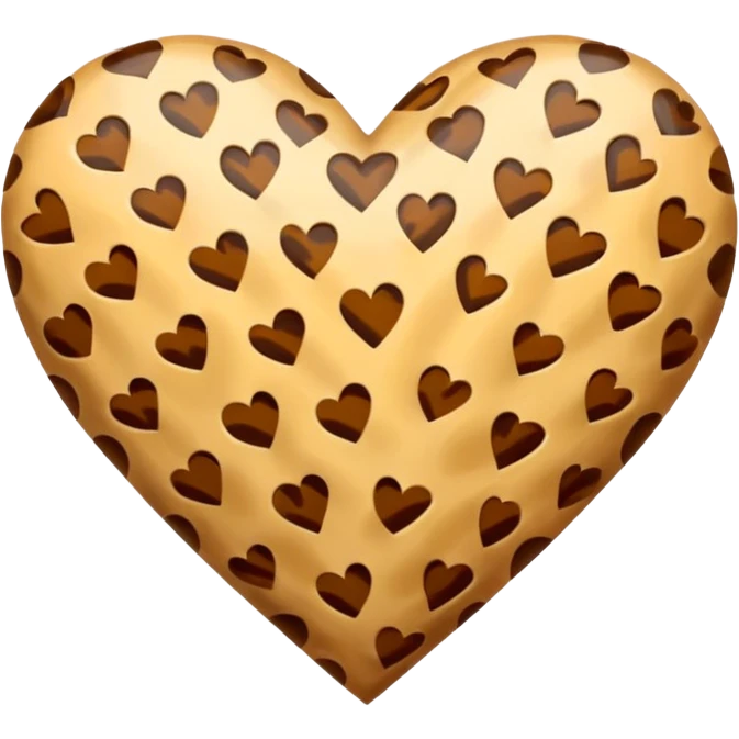 Cheetah print heart  emoji