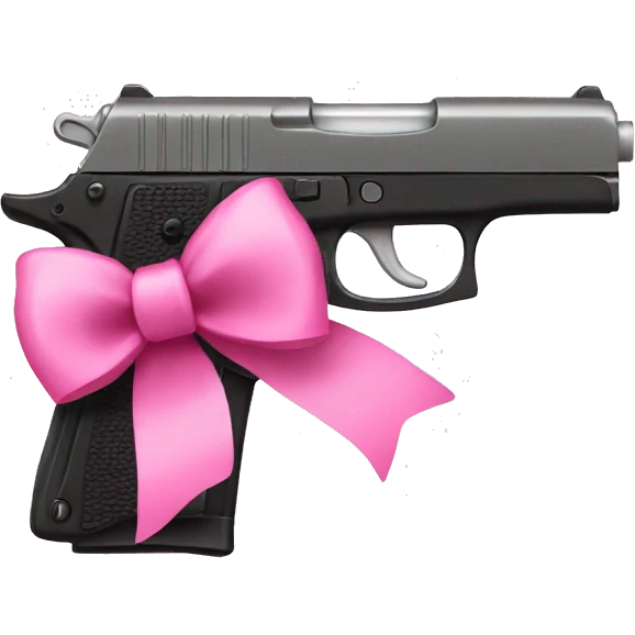 gun with pink bow emoji