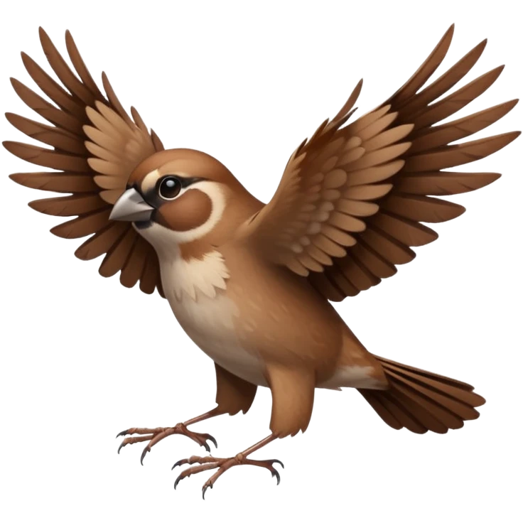 a sparrow starting to take off emoji