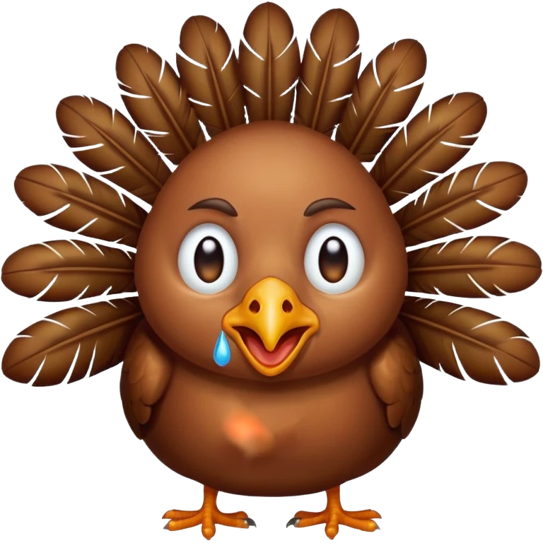 A turkey that’s crying out of happiness emoji
