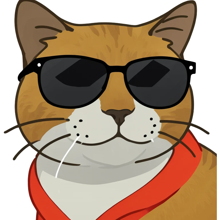 Cat with sunglasses emoji