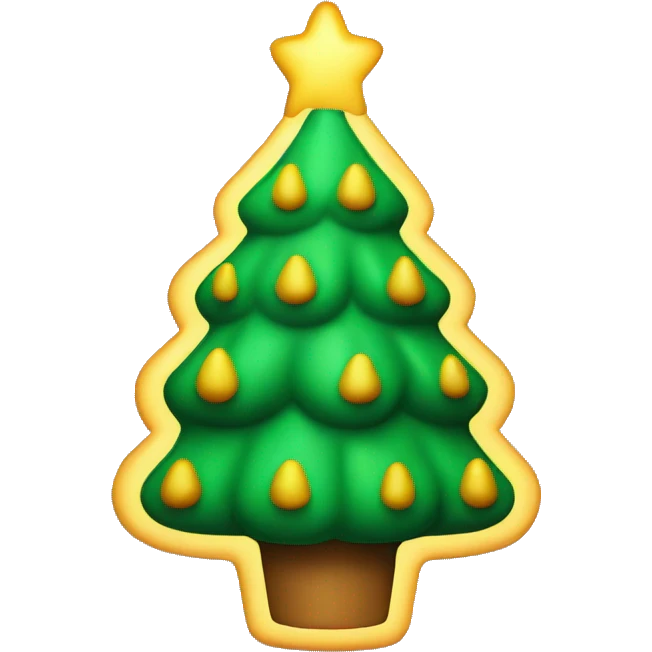 Scented candle in the shape of a Christmas tree emoji