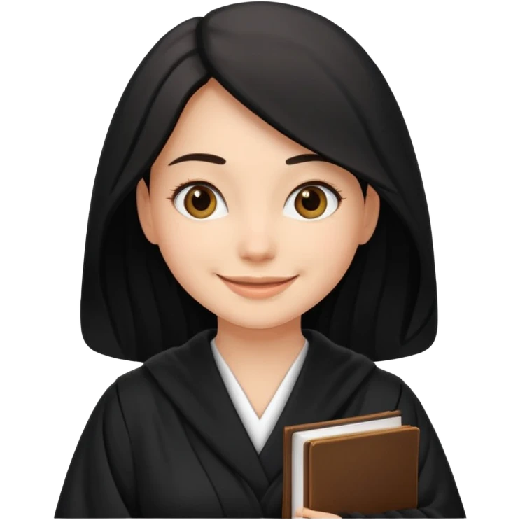 cübbesini giymiş avukat kız emoji