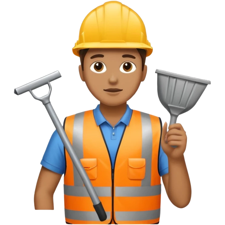 Waste Management, safety vest, trash picker emoji