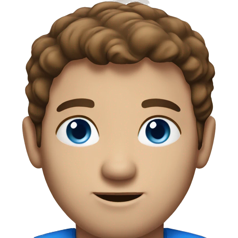 brown haired man in portrait blue eyes  emoji