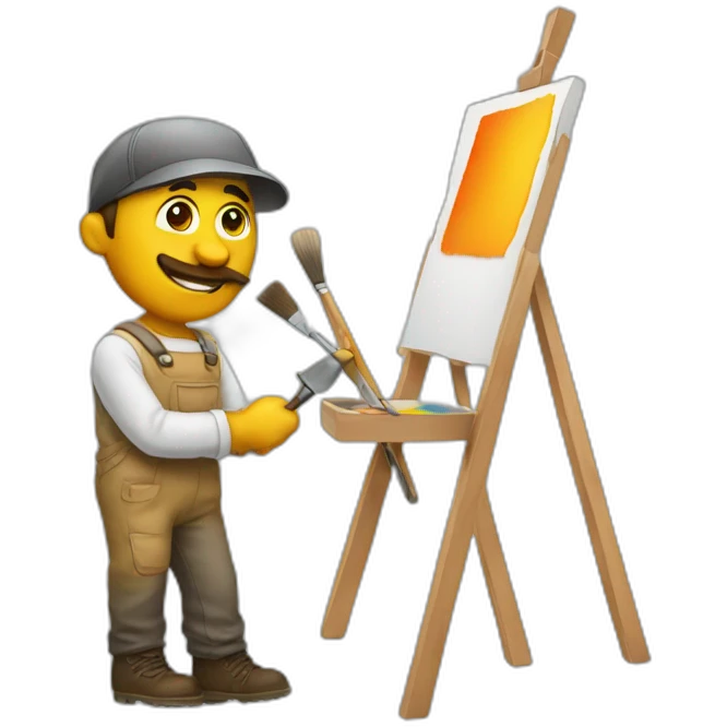 PAINTER WAITH SHADES  emoji