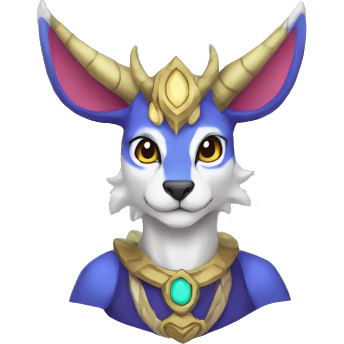 colorful anthro horned Royal vernid fursona Fakemon emoji