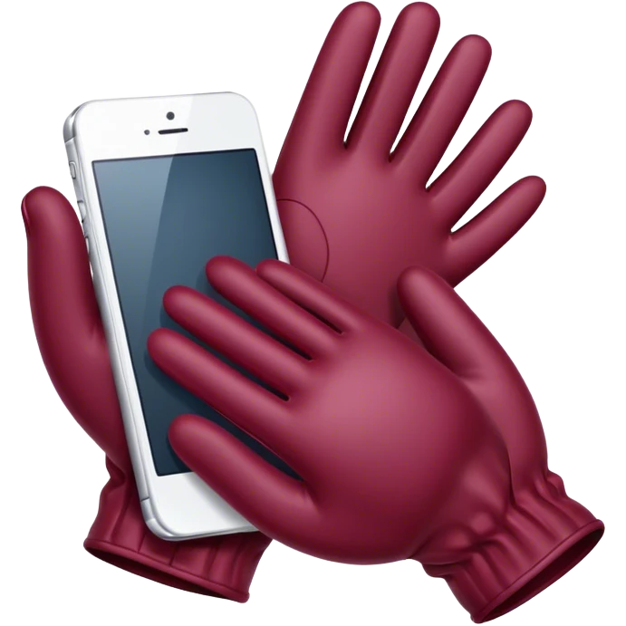 burgundy gloves emoji